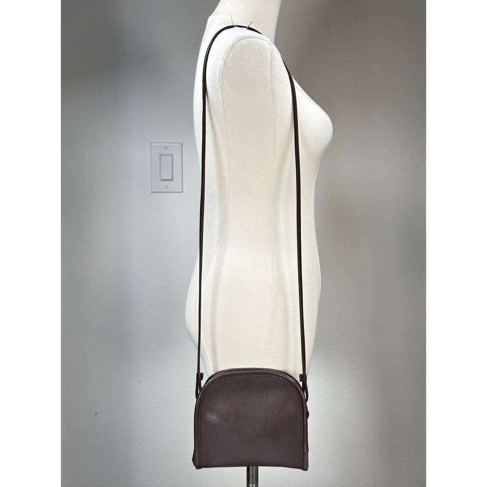 COACH Vintage 1997 Abbie Zip E7C-9017 Mahogany Brown Leather Crossbody Bag USA